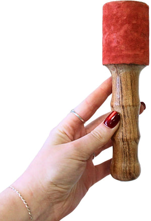 Aanslagstok leer rood 4,5 - 5 cm (nr13)