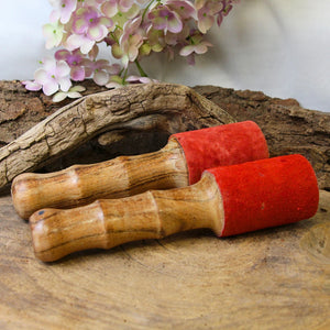 Aanslagstok leer rood 4,5 - 5 cm (nr13)