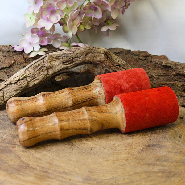 Aanslagstok leer rood 4,5 - 5 cm (nr13)