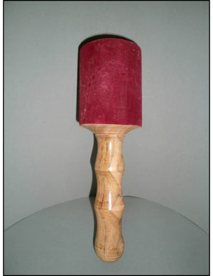 Aanslagstok leer rood 5,5 cm - 18 cm (nr7)