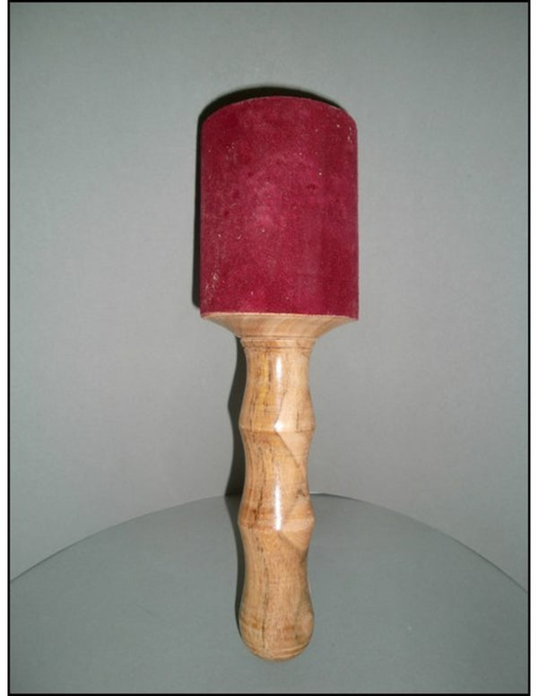 Aanslagstok leer rood 5,5 cm - 18 cm (nr7)