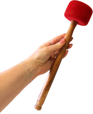 Aanslagstok rood vilt XL - 33 cm
