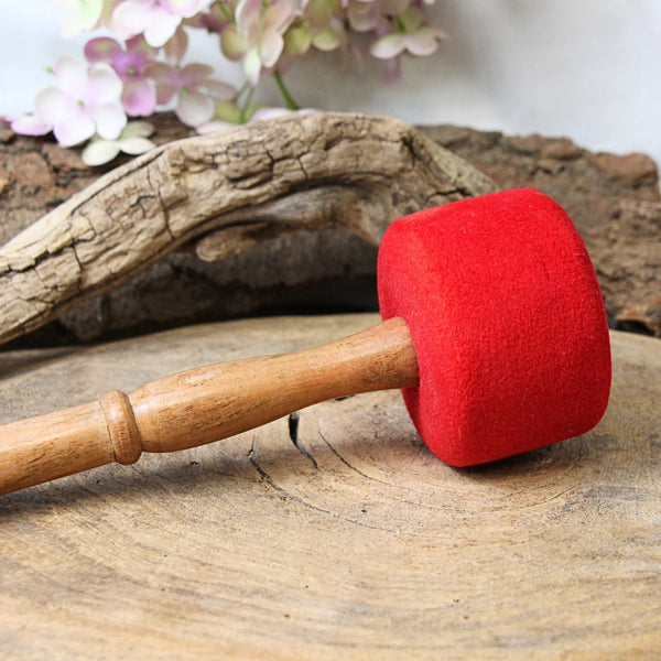 Aanslagstok rood vilt XL - 33 cm