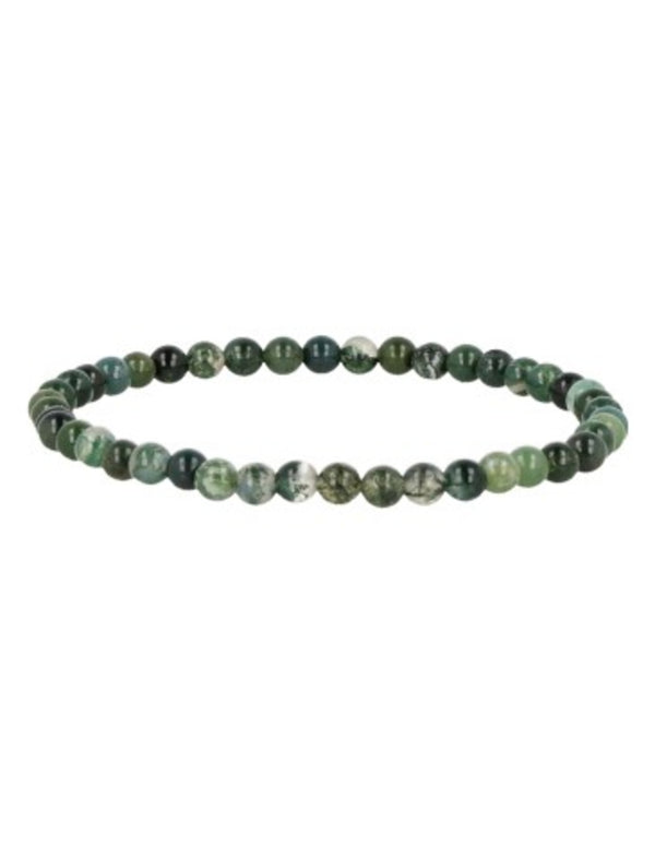 Agaat mos kralenarmband 4mm