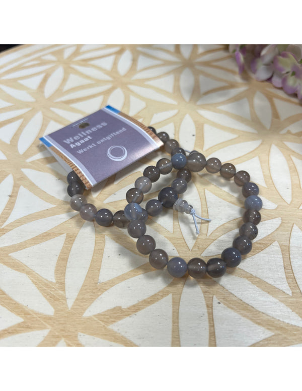 Agaat powerbead armband