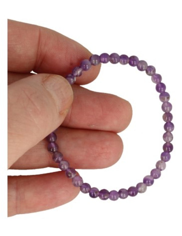 Amethist kralen kinderarmbandje 4 mm