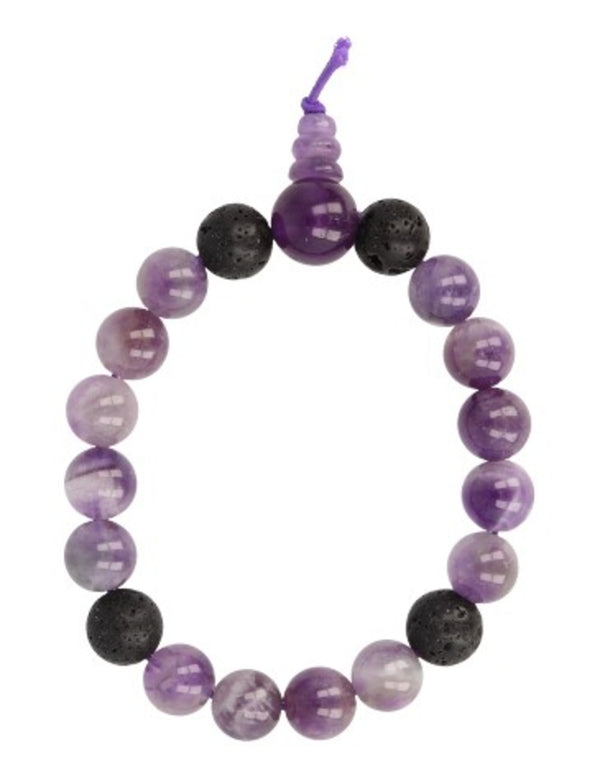 Amethist powerbead mannen - extra lange armband