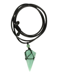 Aventurijn groen ketting mannen cone