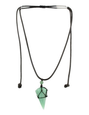 Aventurijn groen ketting mannen cone