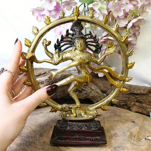 Beeld brons Shiva Nataraja tripple gold