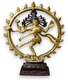 Beeld brons Shiva Nataraja tripple gold