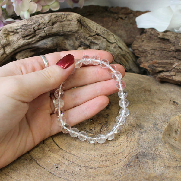 Bergkristal kralenarmband 8mm