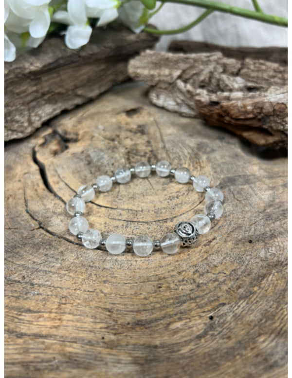 Bergkristal sterrenbeeld armband - Leeuw