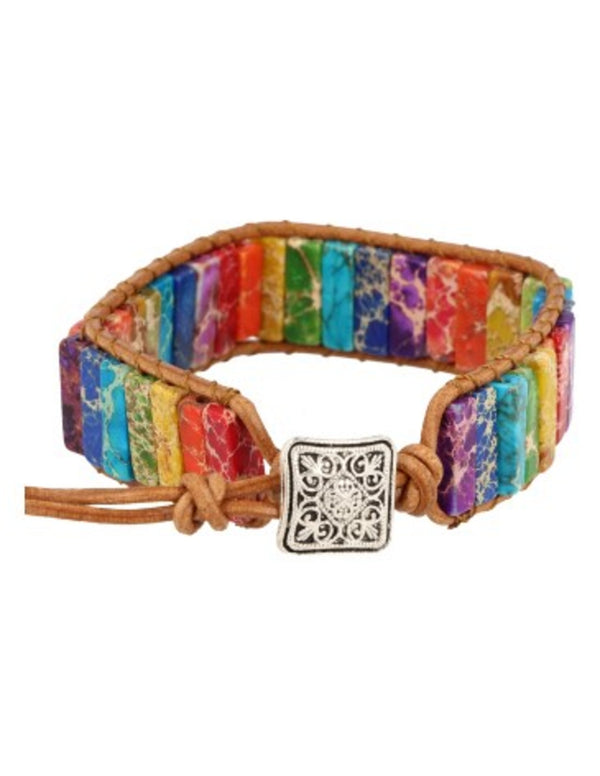 Chakra leren armband gipsy-style