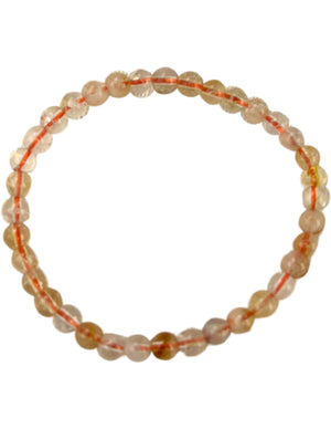 Citrien kralen kinder armbandje 4 mm (verhit)