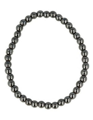 Hematiet kralen kinderarmbandje 4 mm