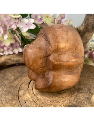 Houten Yogiman - Orang Malu - ca. 10 cm - nr.2