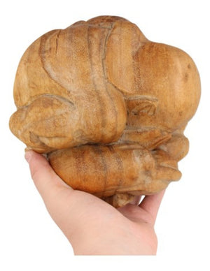Houten Yogiman - Orang Malu - ca. 14 cm - nr.3