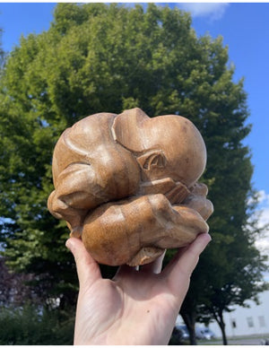 Houten Yogiman - Orang Malu - ca. 14 cm - nr.3