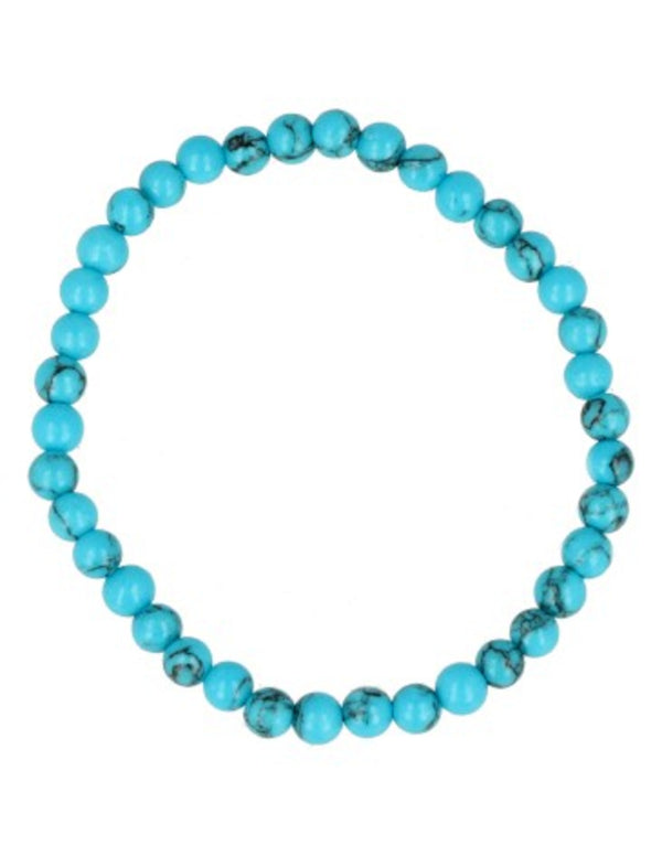 Howliet blauw kralen kinderarmbandje 4 mm (gekleurd)