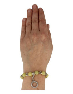 Jade olijf fashion kralenarmband met bedel