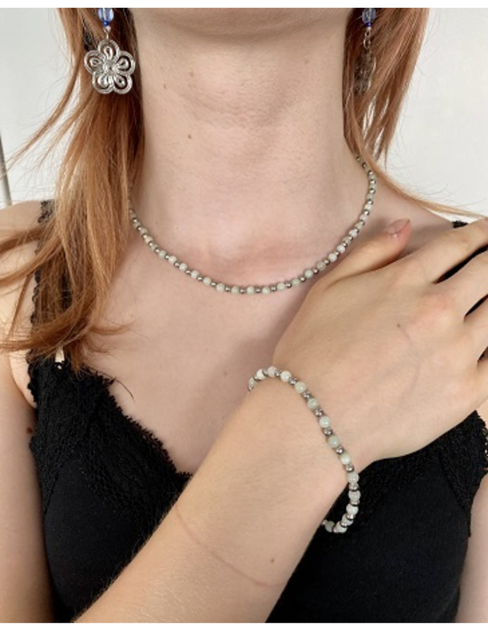 Jade Serpentijn Ibiza love armband