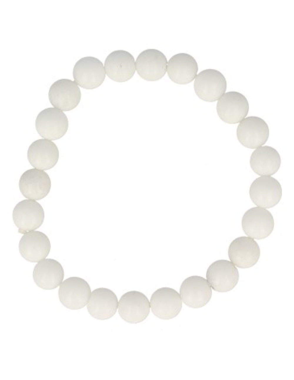 Jade sneeuwwit kralenarmband 8 mm
