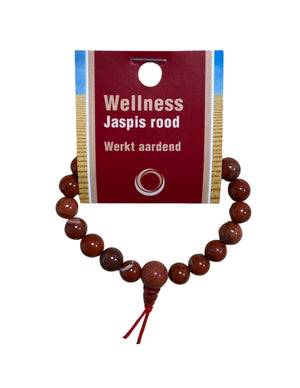Jaspis rood powerbead armband + kaart