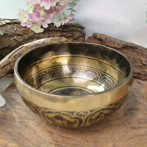 Klankschaal bewerkt 15-16 cm