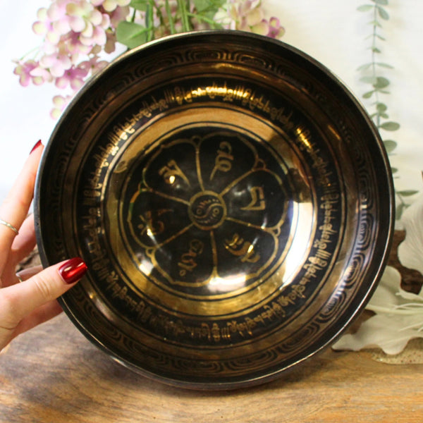 Klankschaal bewerkt 24-25 cm