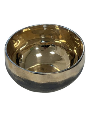 Klankschaal ishana goud/zwart 10-11 cm