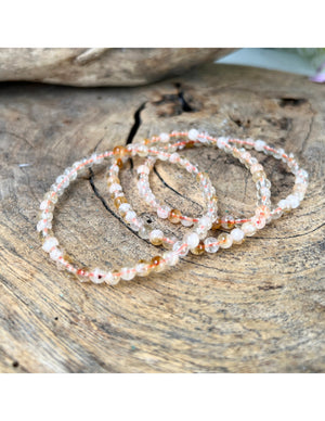 Kralen armbandje 4mm Citrien (verhit)
