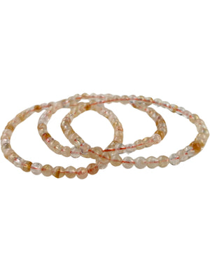 Kralen armbandje 4mm Citrien (verhit)