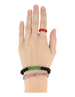 Kralenarmband Lavasteen / Aventurijn groen