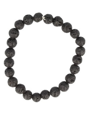 Lavasteen armband kralen 8 mm