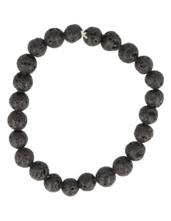 Lavasteen armband kralen 8 mm