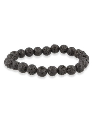 Lavasteen armband kralen 8 mm