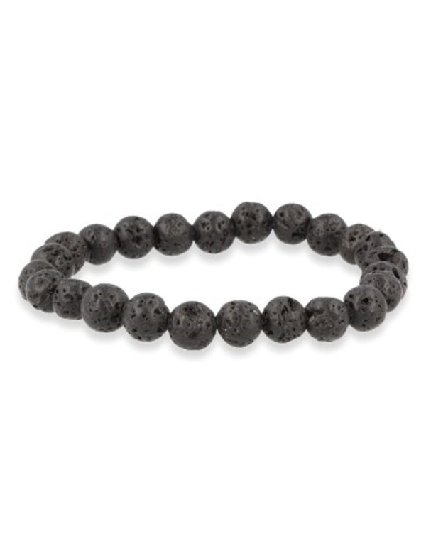 Lavasteen armband kralen 8 mm