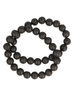 Lavasteen mannen armband kralen 10 mm