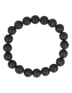 Lavasteen mannen armband kralen 10 mm