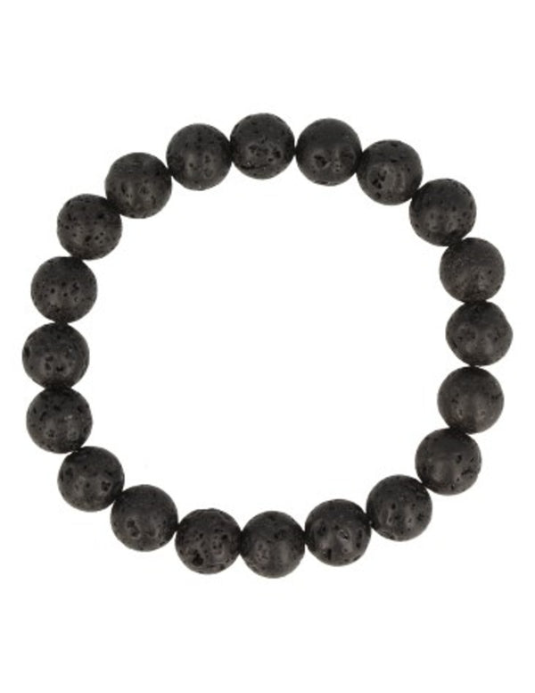 Lavasteen mannen armband kralen 10 mm