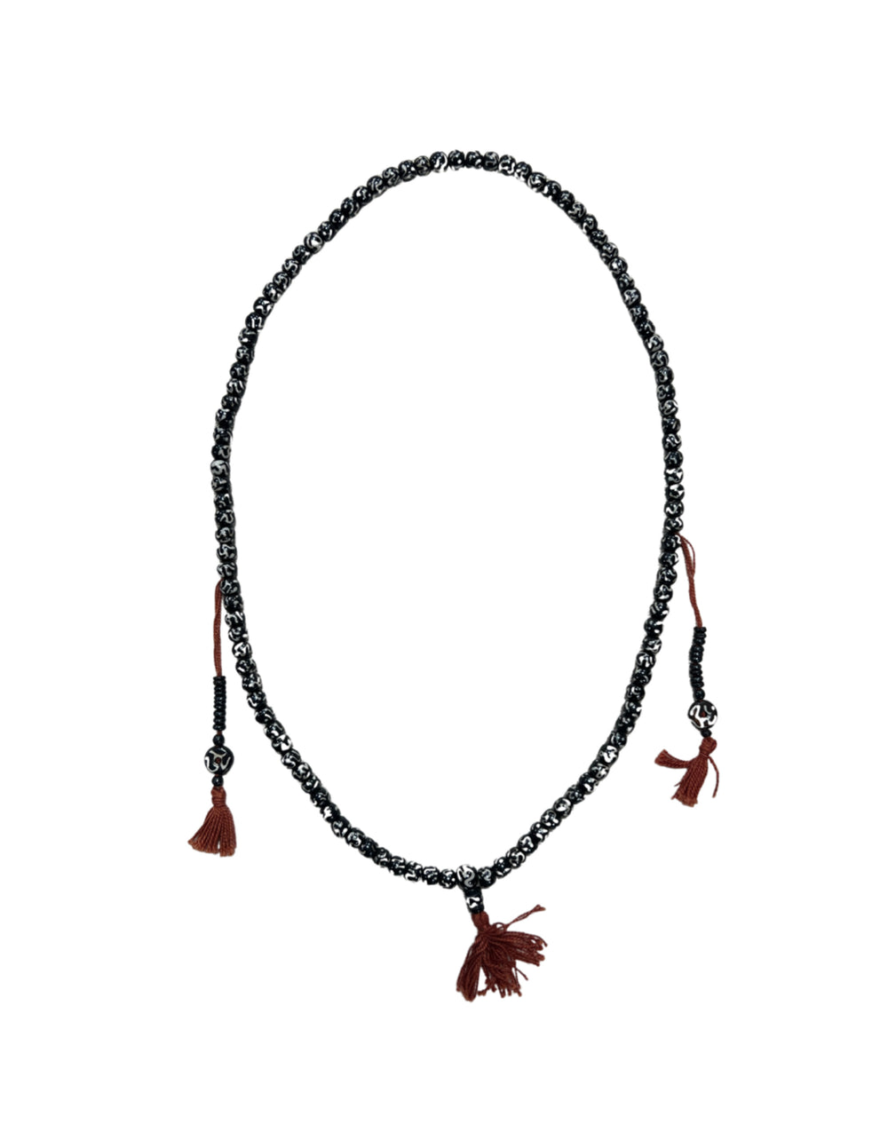Mala ketting been zwart/wit ohm 35 cm