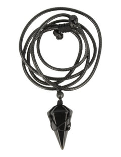 Obsidiaan zwart ketting mannen cone