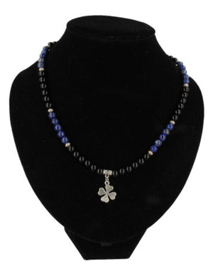 Onyx / Lapis Lazuli edelsteen ketting mannen