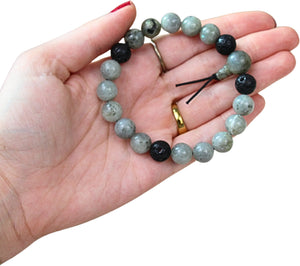 Powerbead mannen Labradoriet -armband 19 cm