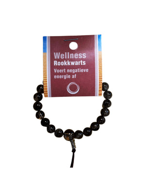 Rookkwarts powerbead armband + kaart