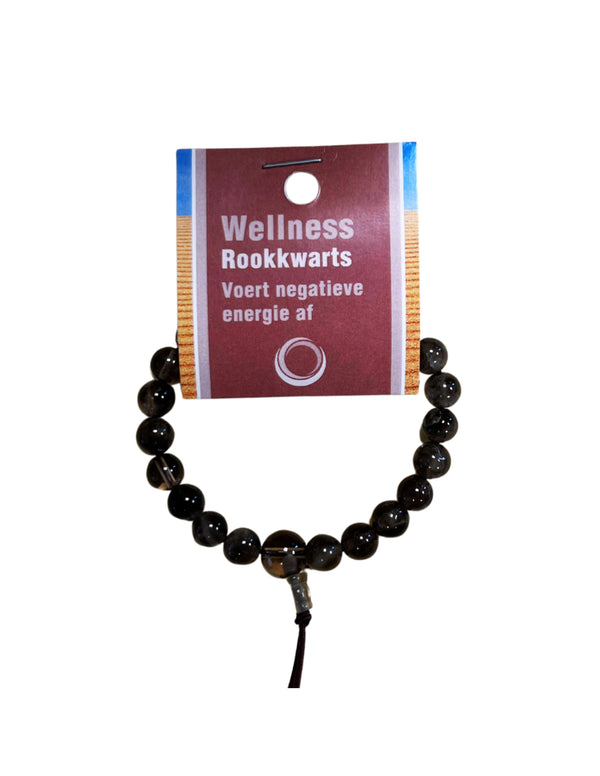 Rookkwarts powerbead armband + kaart