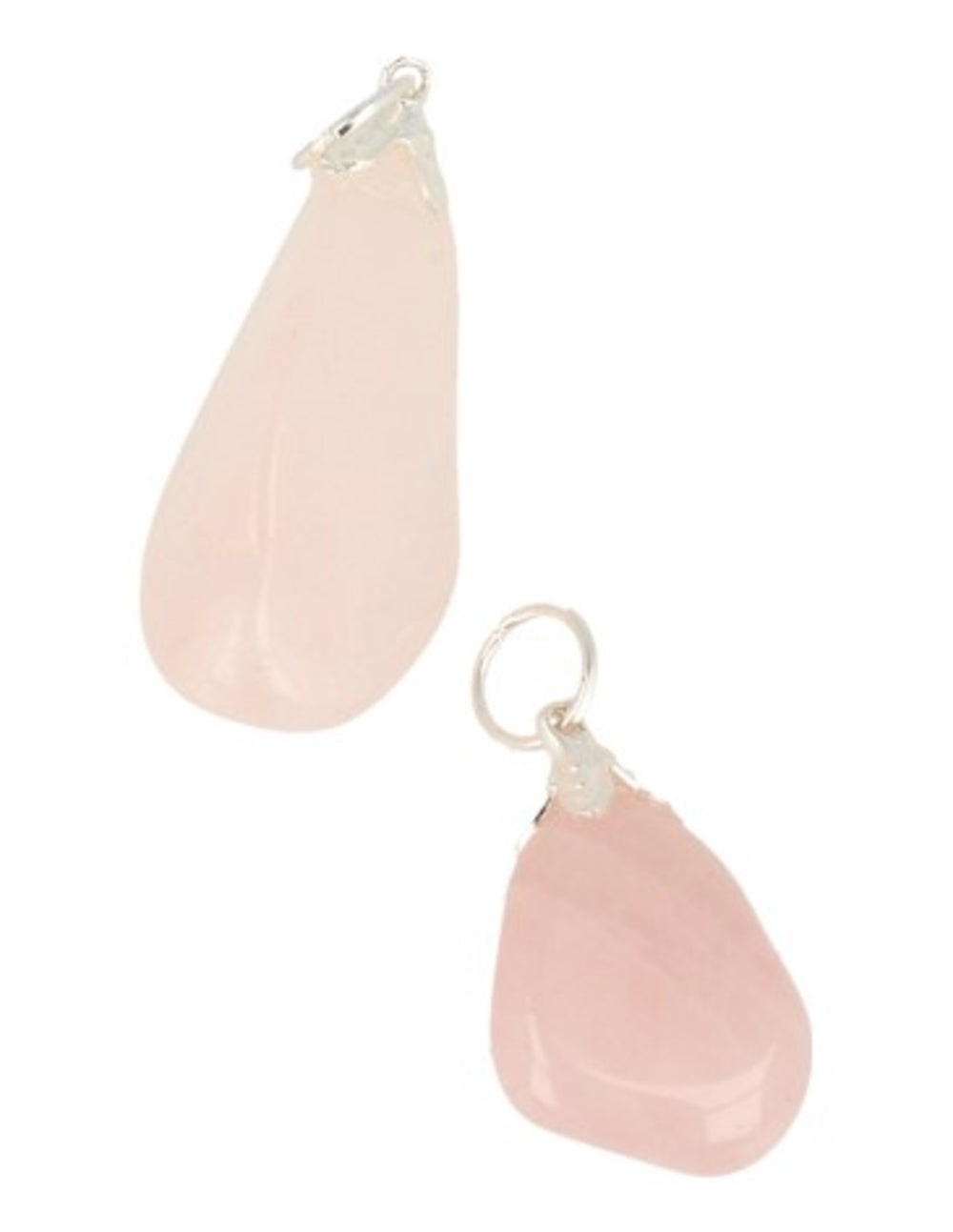 Roze kwarts edelsteen hanger