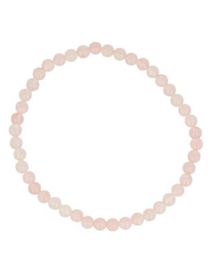 Roze kwarts kralenarmband 4 mm