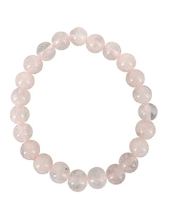 Roze kwarts kralenarmband 8 mm